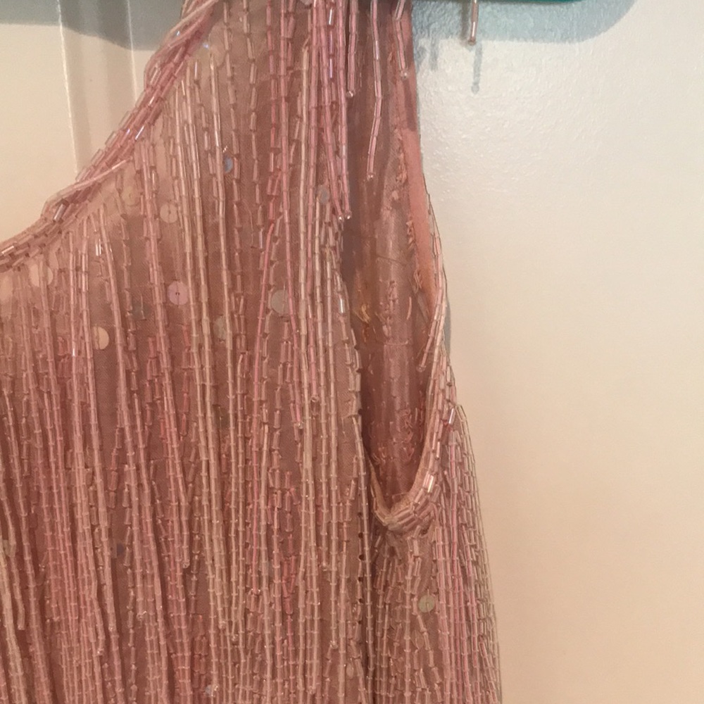 Pink Sequin Fringe Tank Top - Picture 8 of 8